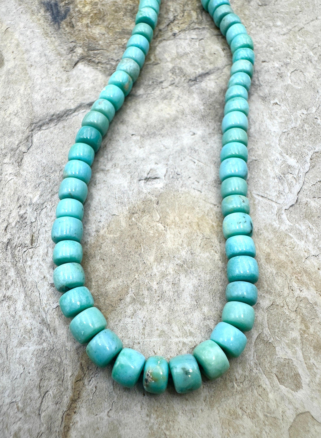 Campitos (Mex) Turquoise 6mm Pueblo Beads 8 Inch Strand/60