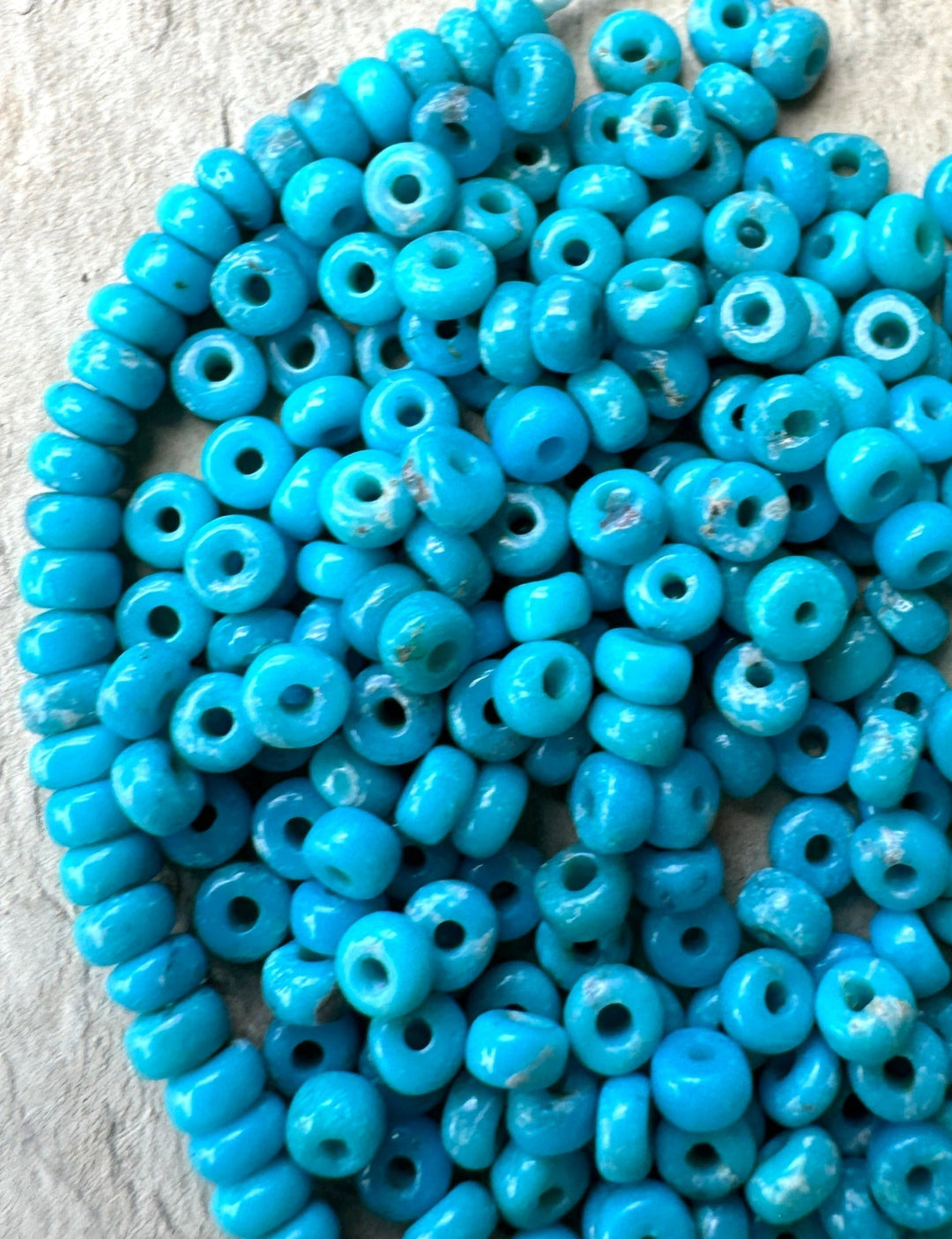 Sleeping Beauty Turquoise (AZ) 2x3mm Rondelle Beads Package