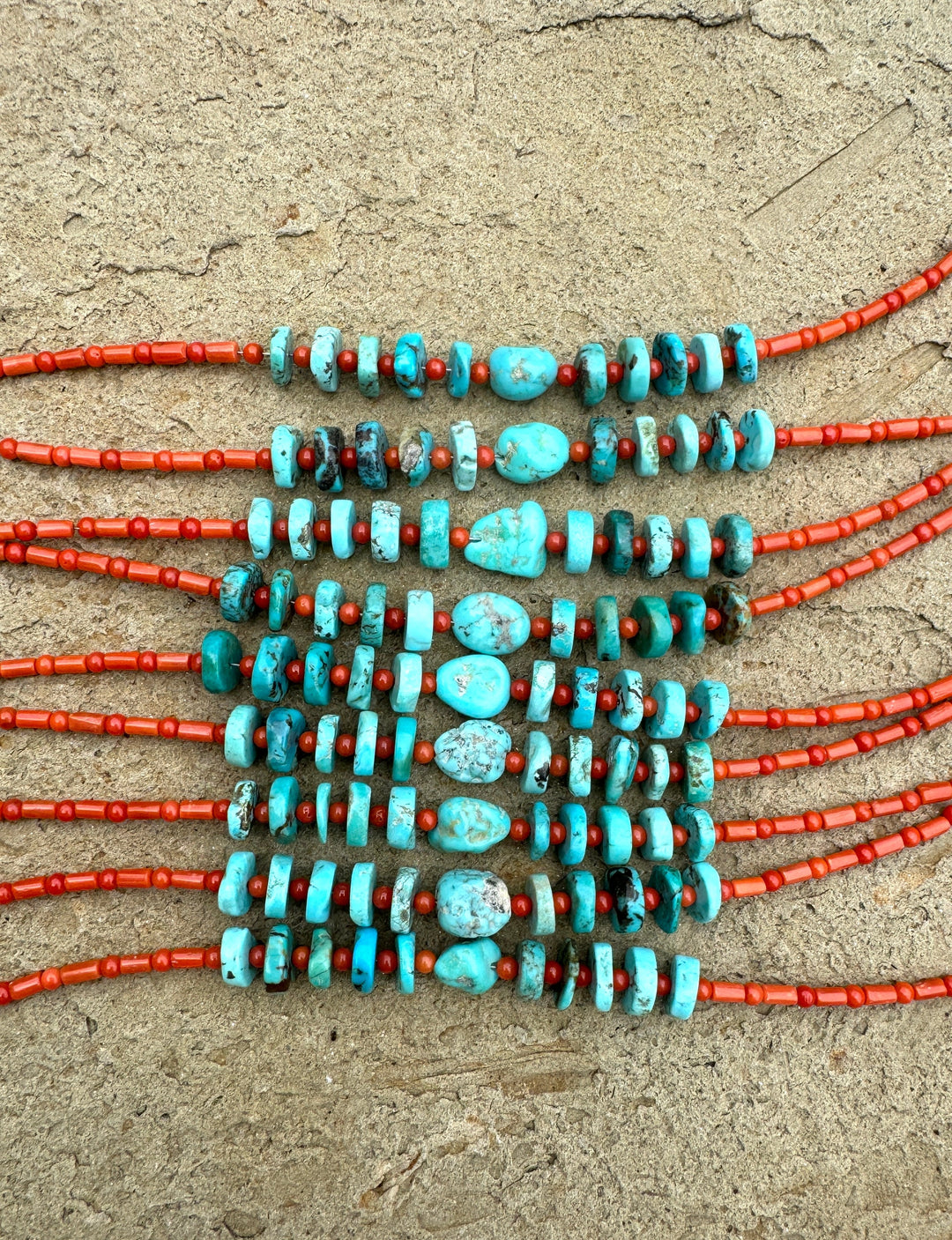 White Water Turquoise and Natural Italian Red Coral