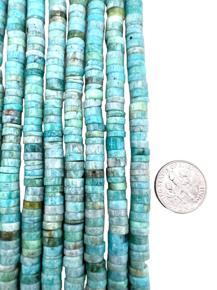 Amazonite 6mm Heishi Beads 16 inch strands - Amazonite