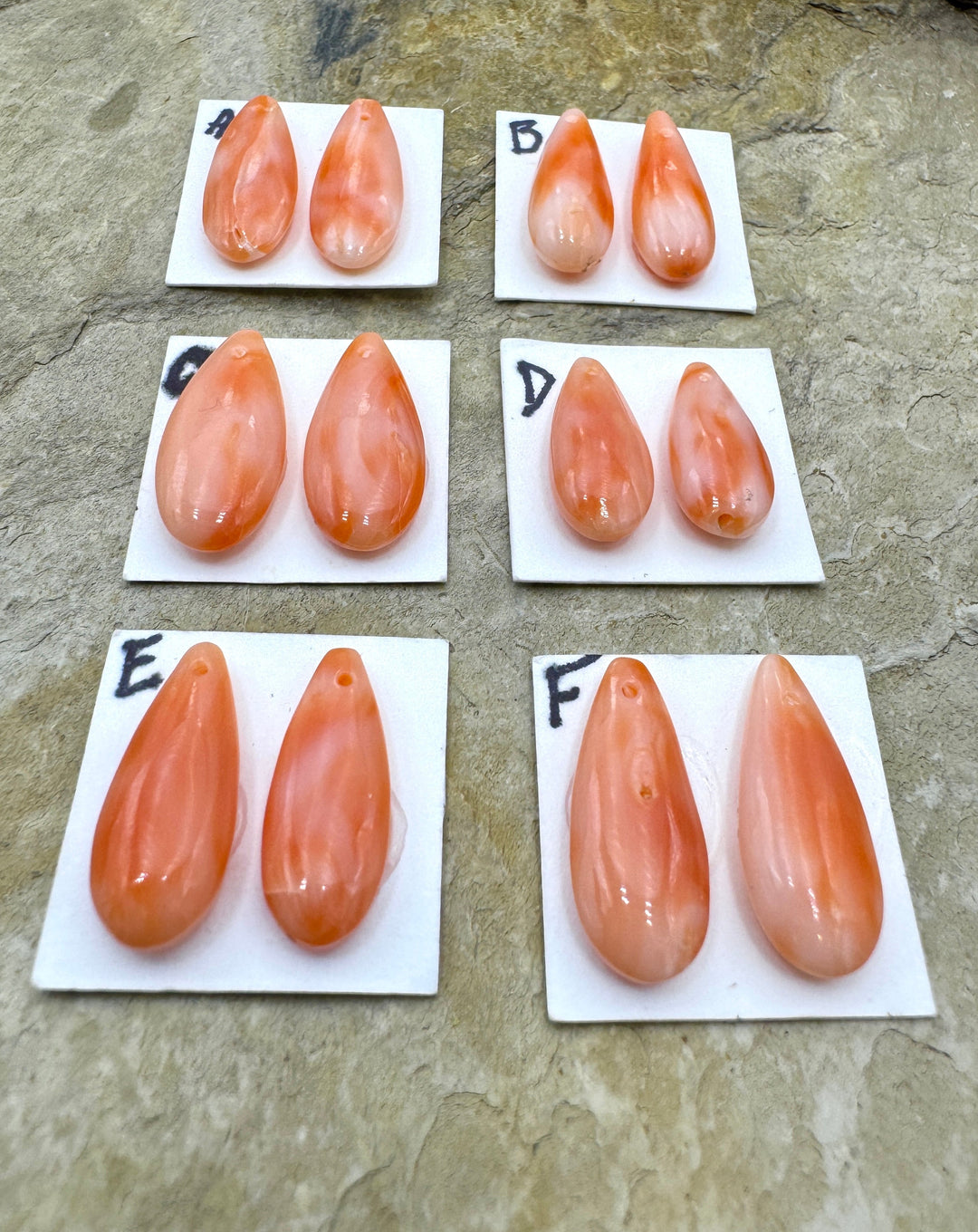 100% Natural AAA+ Quality Pink Coral (Taiwan) Earring Bead