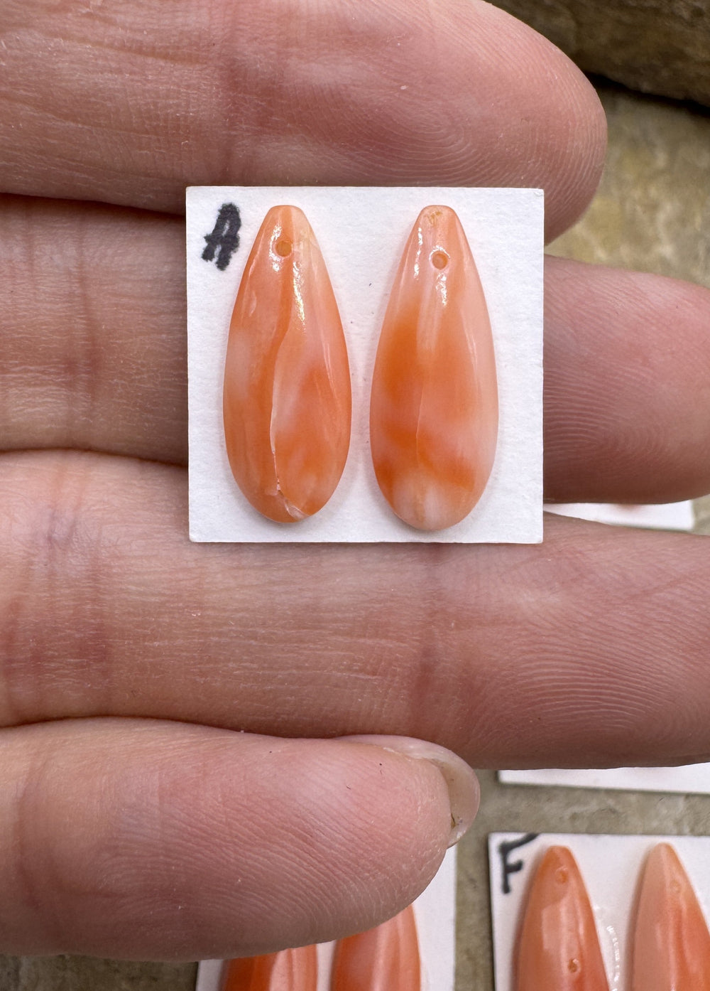 100% Natural AAA + Quality Pink Coral (Taiwan) Earring Bead