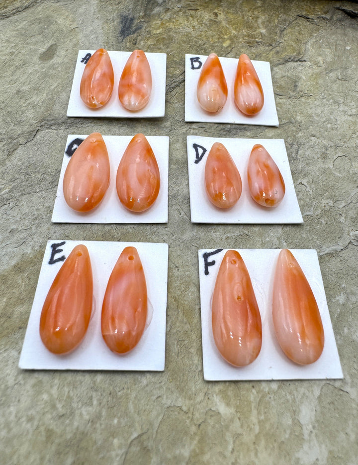 100% Natural AAA+ Quality Pink Coral (Taiwan) Earring Bead