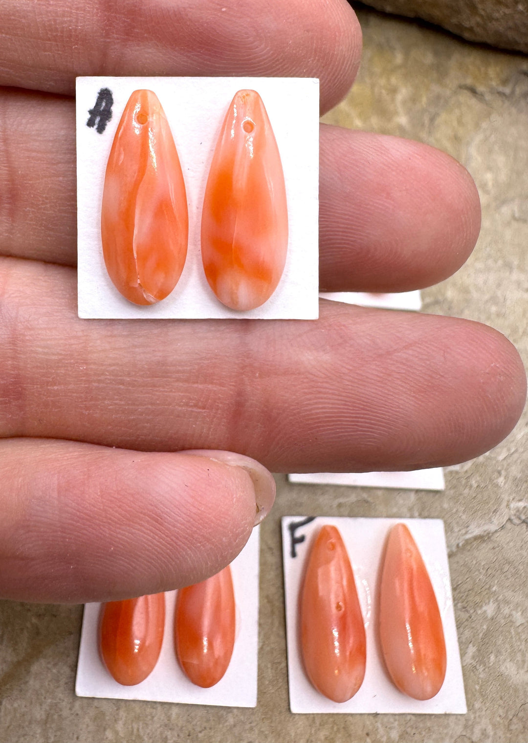 100% Natural AAA + Quality Pink Coral (Taiwan) Earring Bead