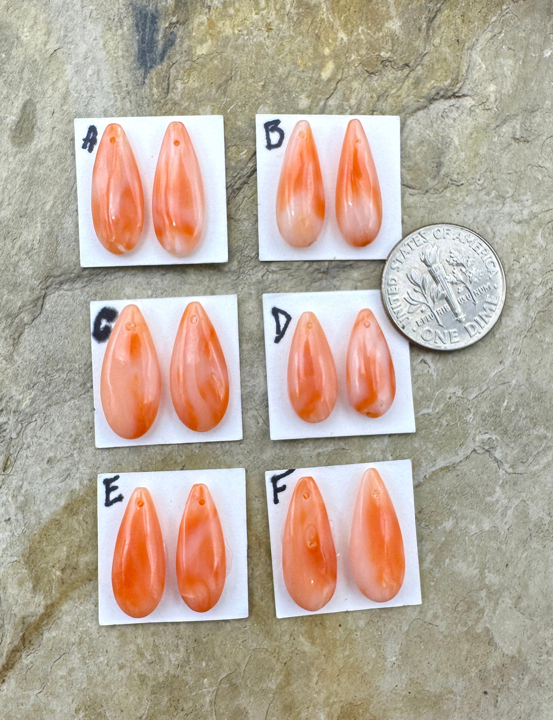 100% Natural AAA + Quality Pink Coral (Taiwan) Earring Bead