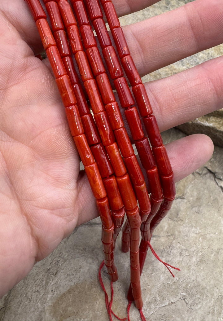 100% Natural AAA + Quality Red Italian Sea Coral 4x9-4x12mm