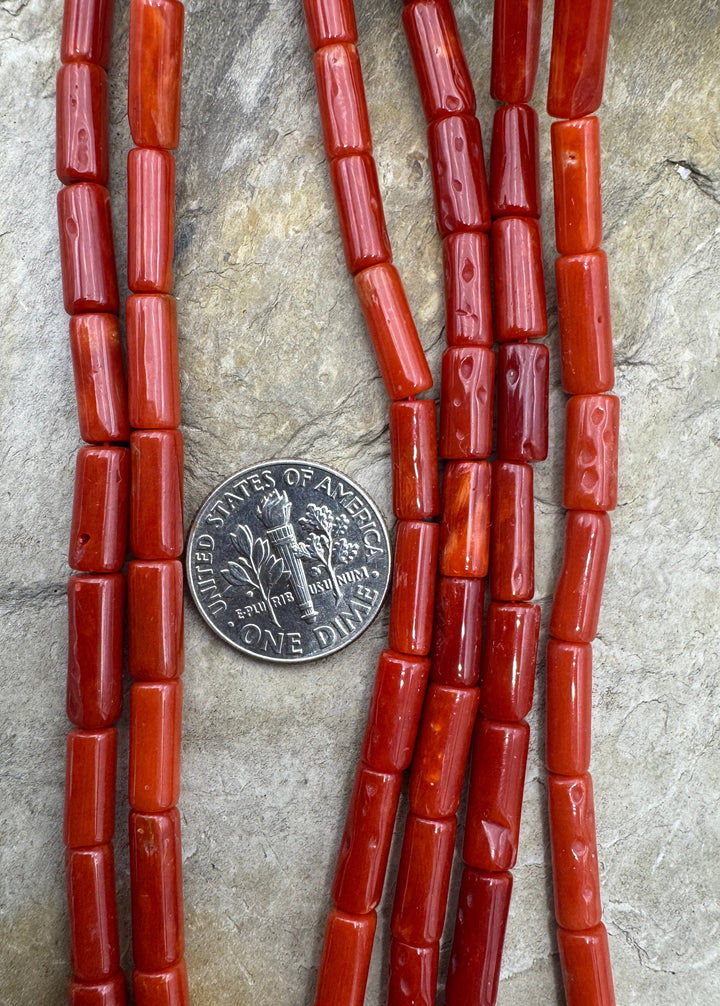 100% Natural AAA + Quality Red Italian Sea Coral 4x9-4x12mm