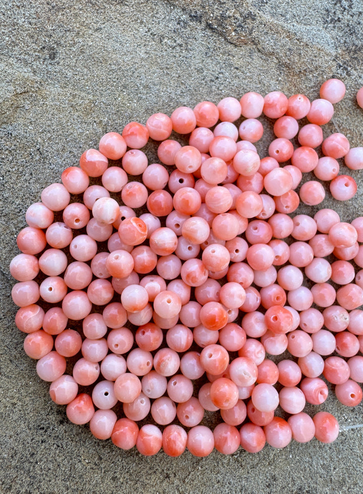 100% Natural High Quality Pink Coral (Taiwan) 4mm Round