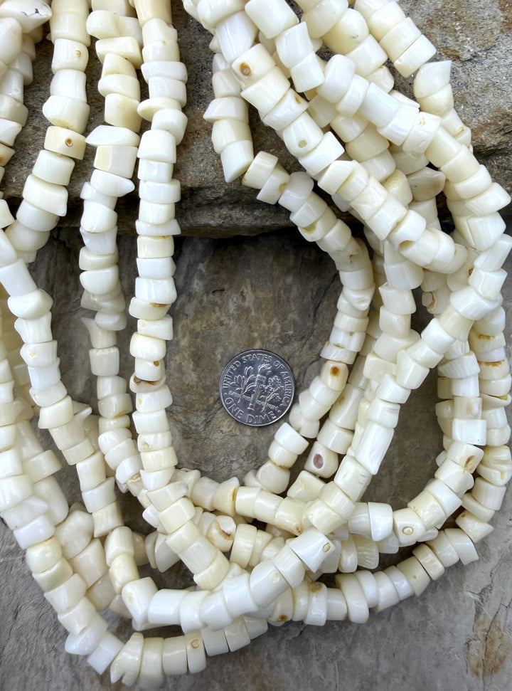 100% Natural White Coral (Taiwan) 7-8mm Sliced Branch Beads