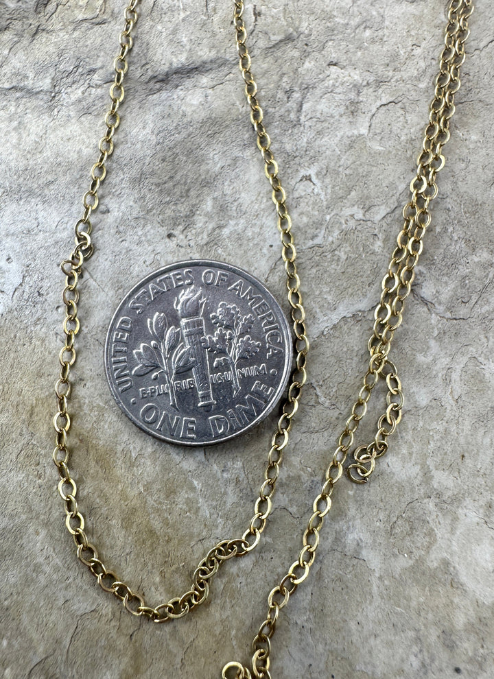 14/20 Gold Filled Chain Small 1x2mm Links Sold per two foot