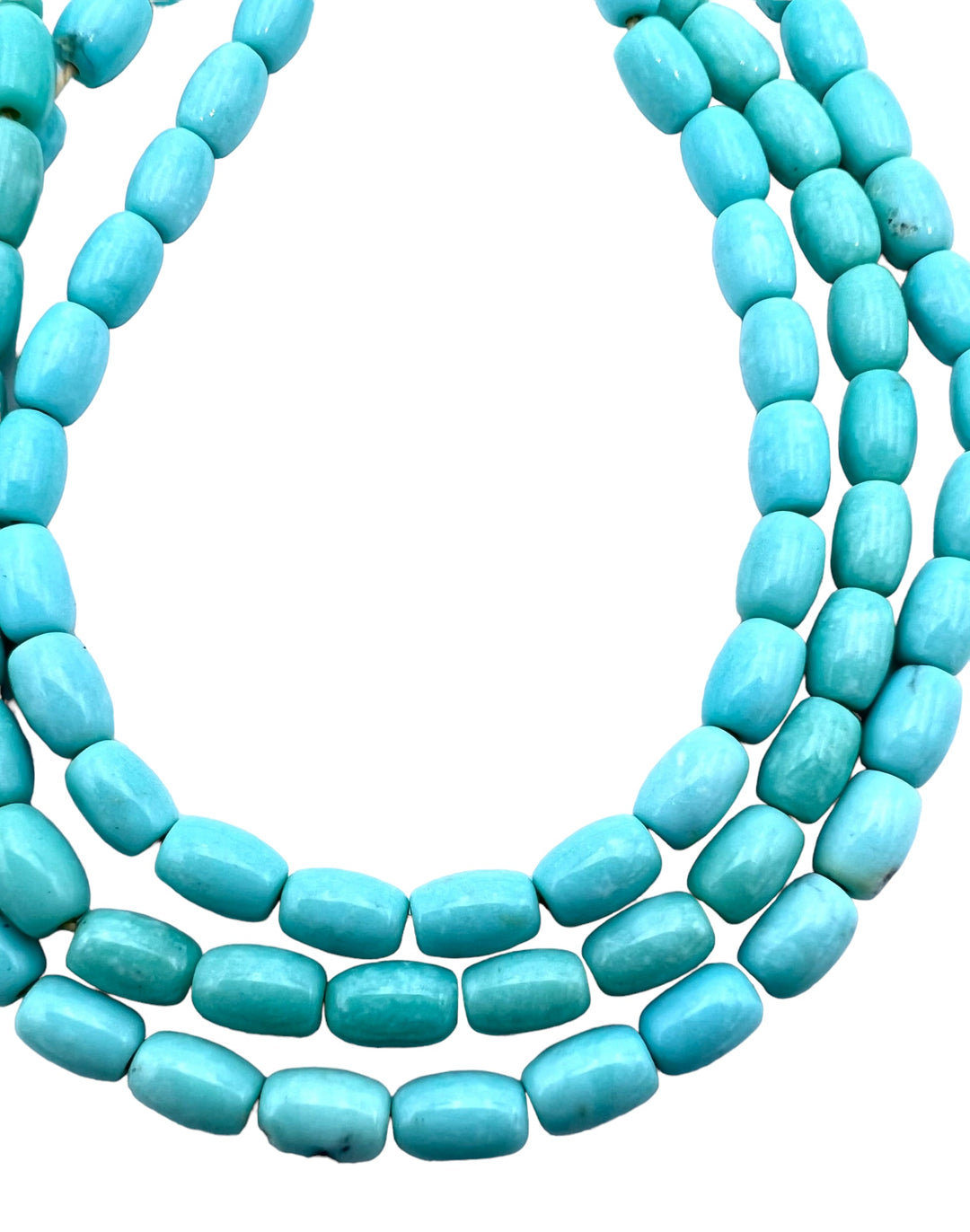 Natural Campitos (Mex) Turquoise 4x6mm Barrel Beads (9 inch