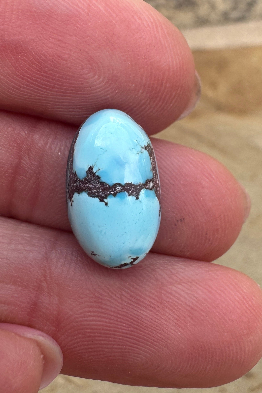 RARE Golden Hills Turquoise  (Kazakhstan) High Dome Cabochon 10x15x6mm