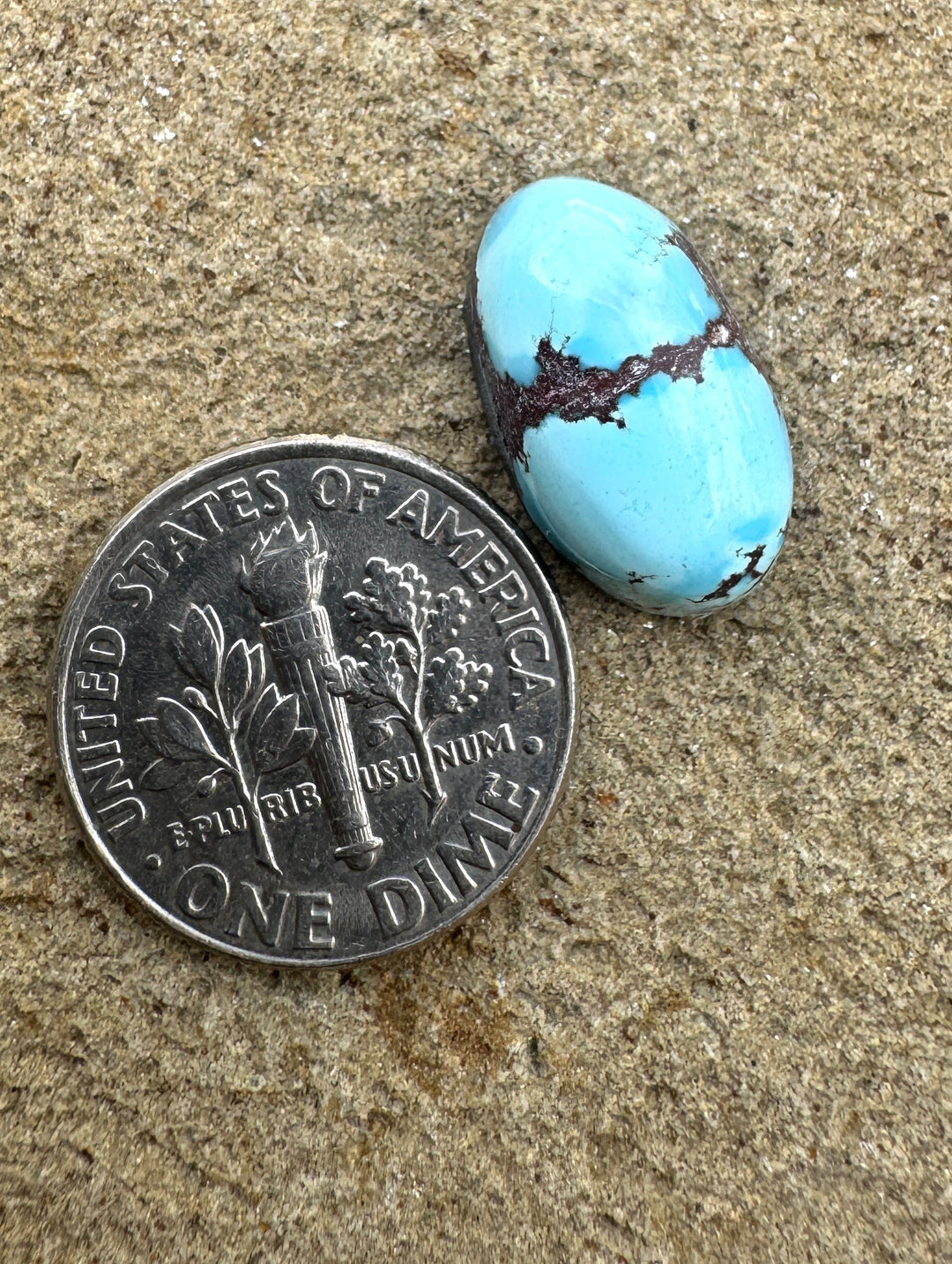 RARE Golden Hills Turquoise  (Kazakhstan) High Dome Cabochon 10x15x6mm