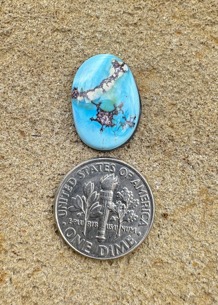 RARE Golden Hills Turquoise  (Kazakhstan) Cabochon 13x17mm