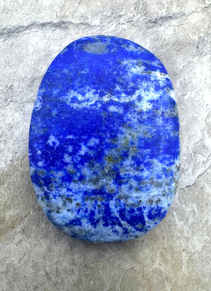 Lapis Lazuli Acid washed/Matte Focal Pendant, top Drilled 29x40mm