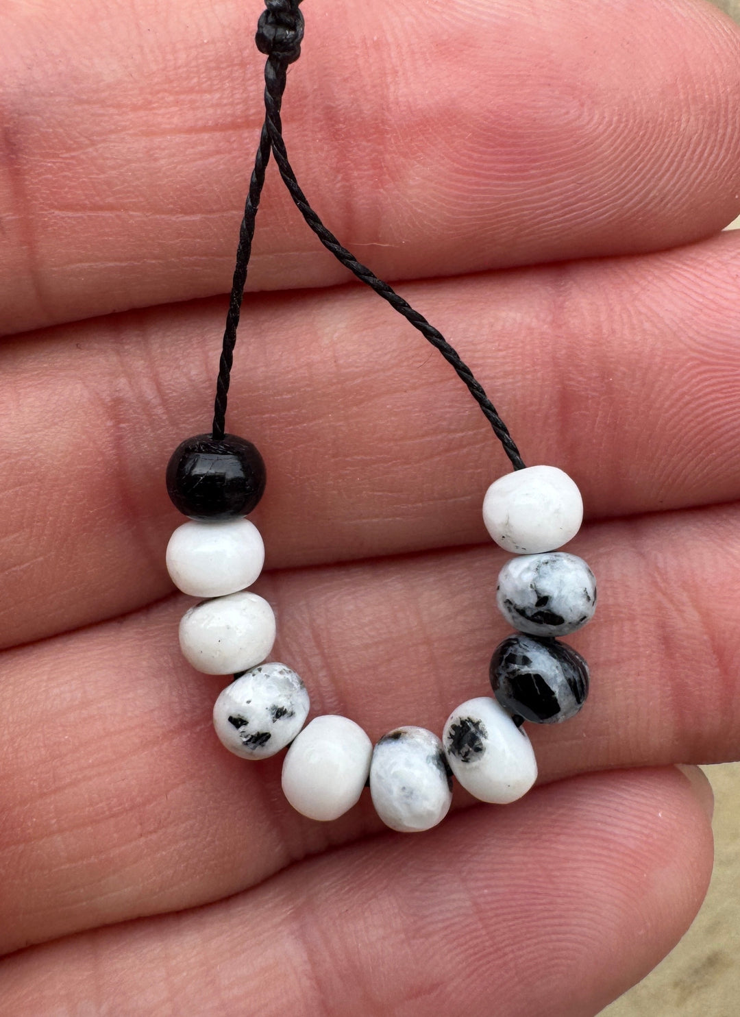 RARE High Quality White Buffalo 5mm Rondelle Beads, (Set of 10 Beads)