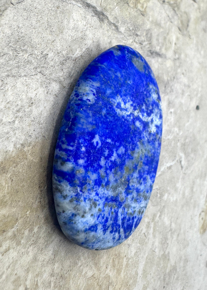 Lapis Lazuli Acid washed/Matte Focal Pendant, top Drilled 29x40mm