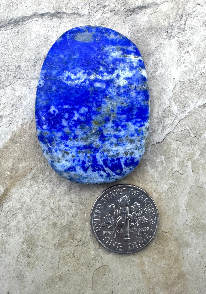 Lapis Lazuli Acid washed/Matte Focal Pendant, top Drilled 29x40mm