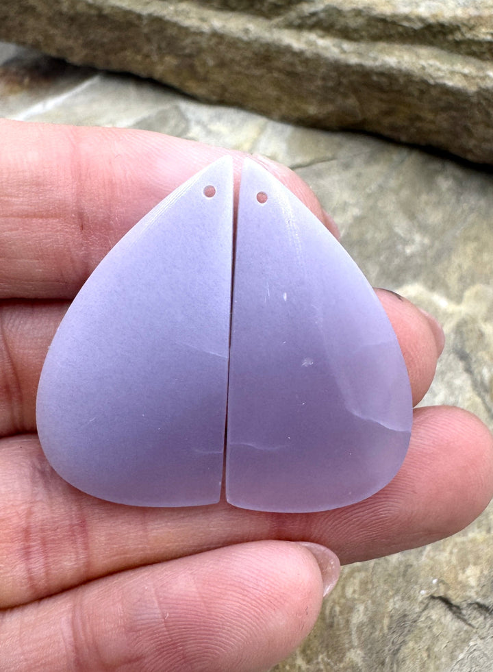 LepidoliteMatching Earring Slab Bead Pair, Select One Pair