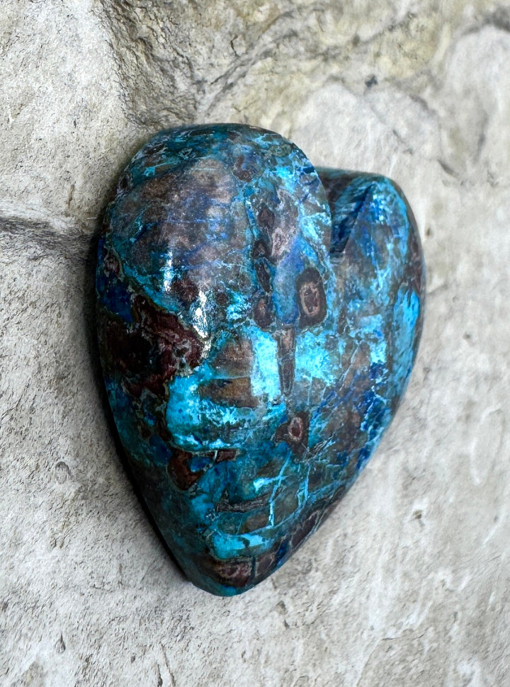 Shattuckite Heart Shaped Cabochon 24x25mm