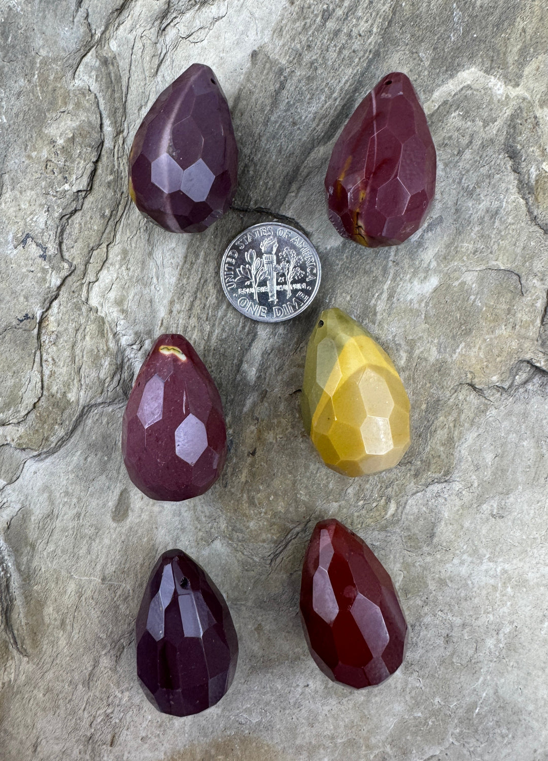High Quality Mookaite (Australia) LARGE Faceted Briolette Beads 12x28mm, Select One Bead