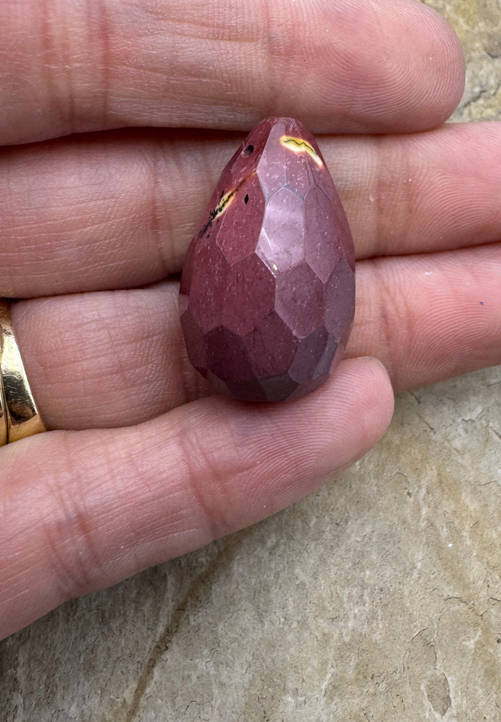 High Quality Mookaite (Australia) LARGE Faceted Briolette Beads 12x28mm, Select One Bead