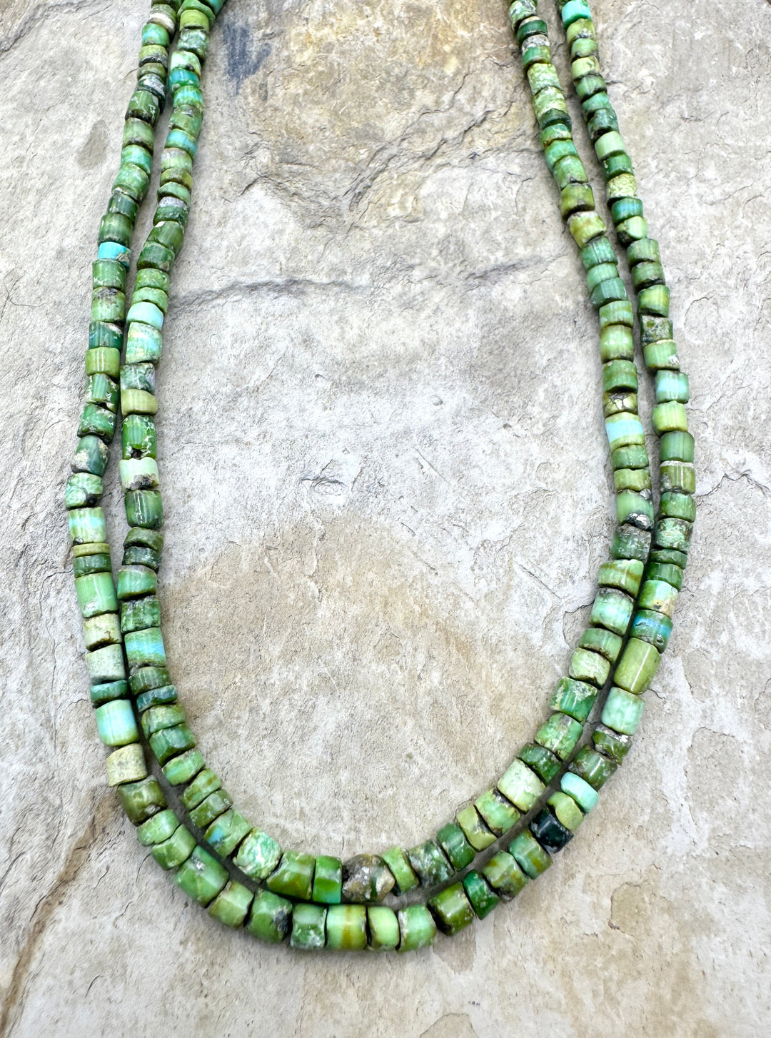 RARE Sonoran Gold Turquoise (Mex) 3-3.5mm Heishi Beads, 16.5 inch Strand