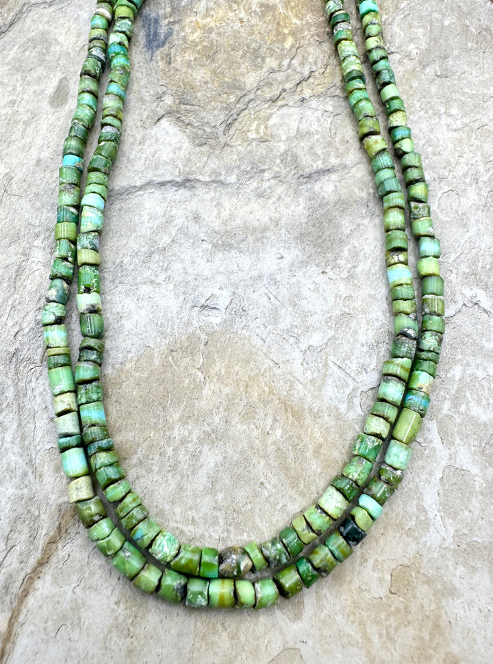 RARE Sonoran Gold Turquoise (Mex) 3-3.5mm Heishi Beads, 16.5 inch Strand