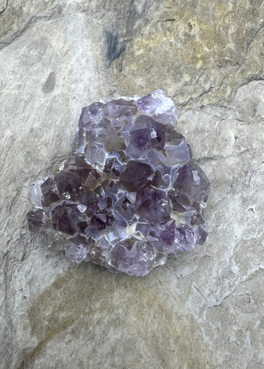 Natural Amethyst Druzy Focal Pendant 41x43mm