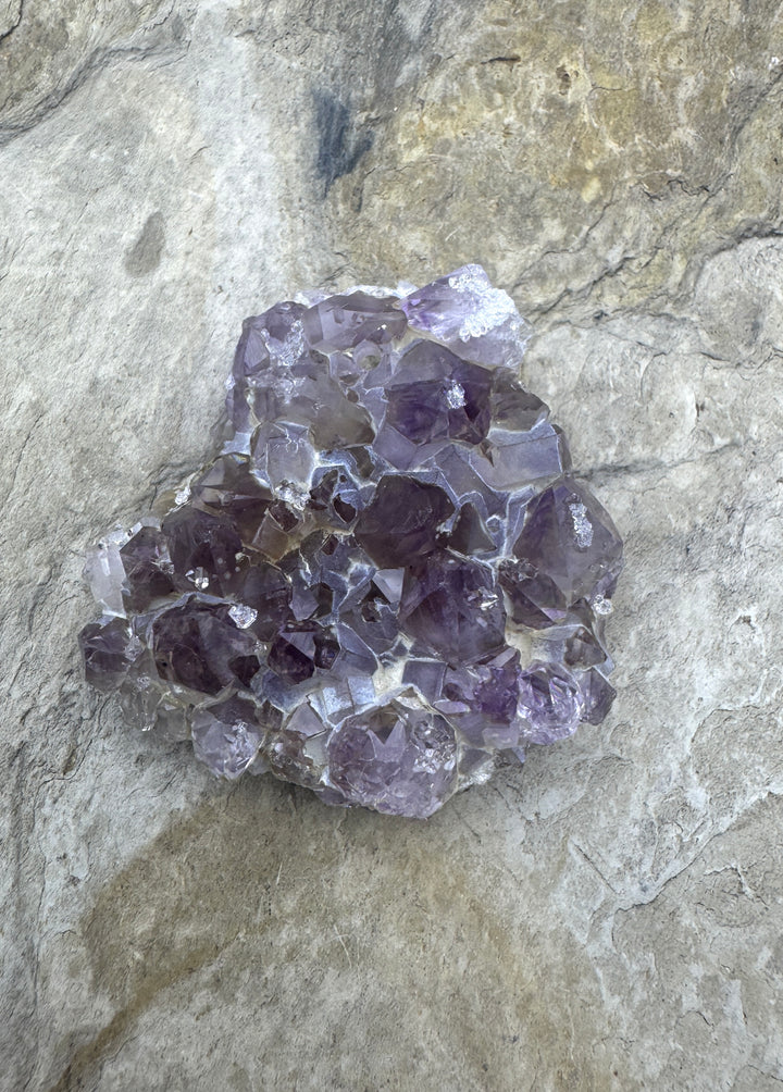 Natural Amethyst Druzy Focal Pendant 41x43mm