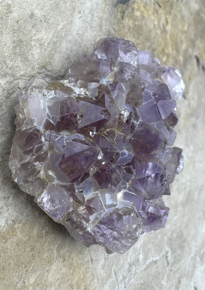 Natural Amethyst Druzy Focal Pendant 41x43mm