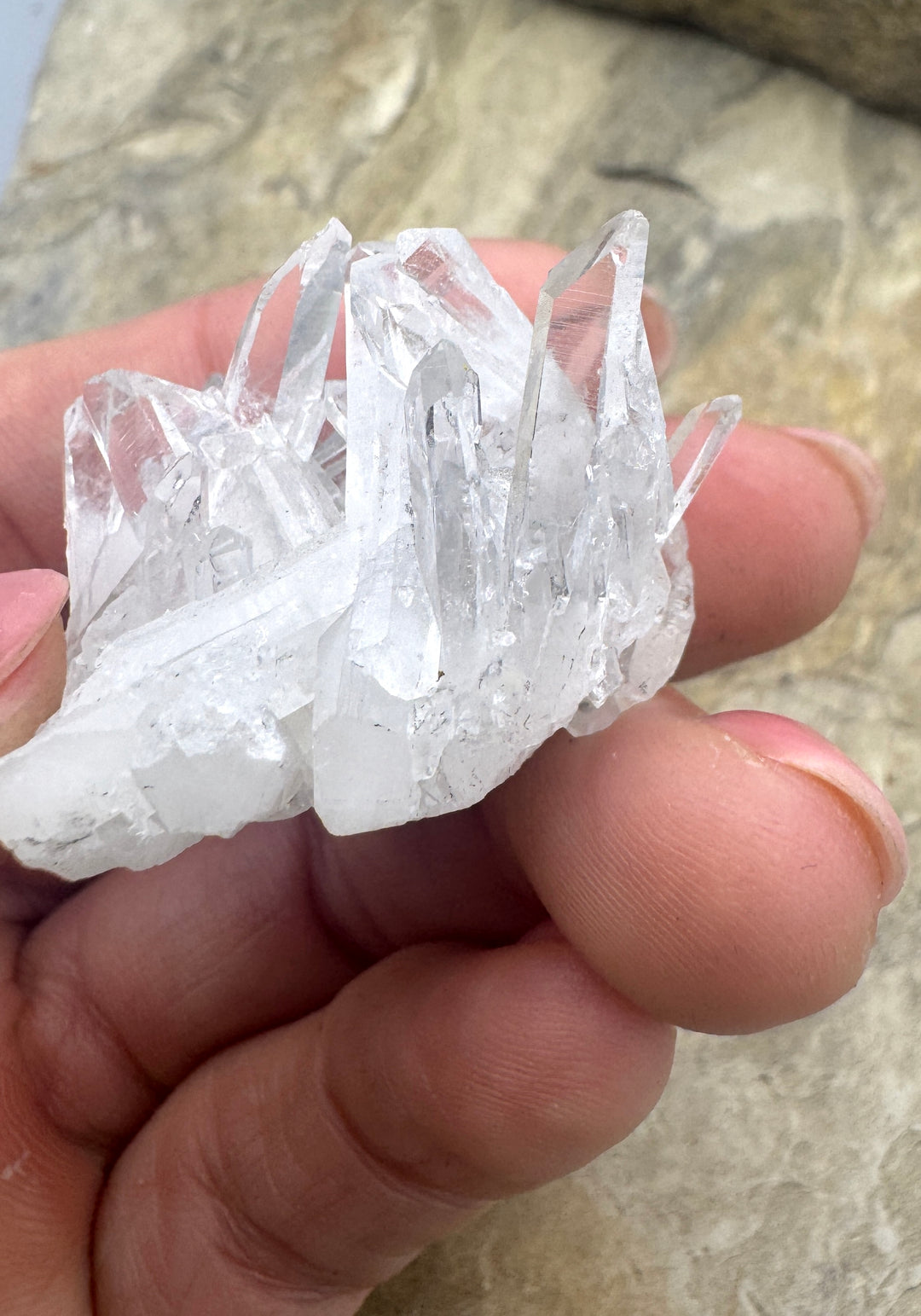 Natural Large Crystal Quartz Druzy Cabochon 33x29x24