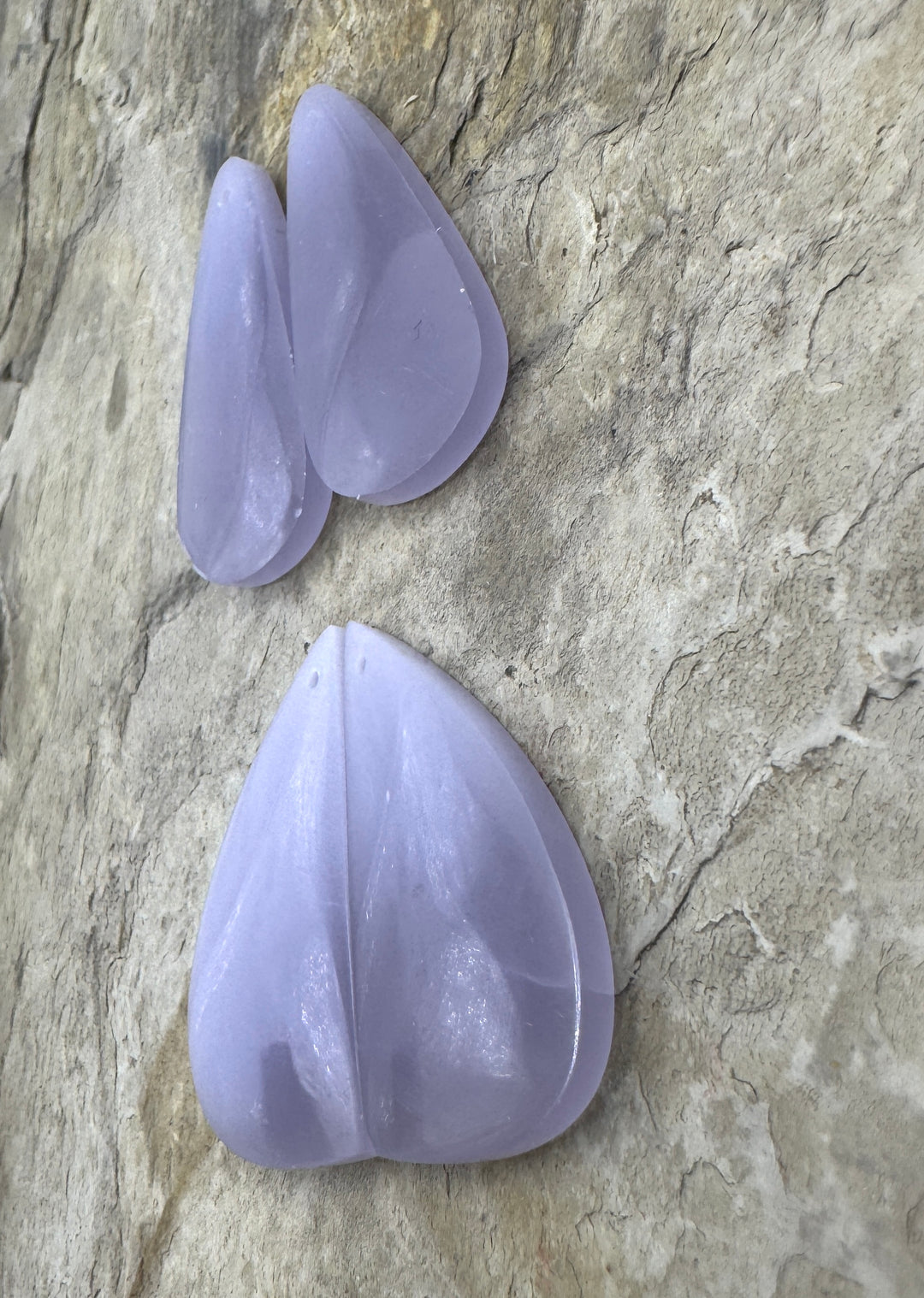 LepidoliteMatching Earring Slab Bead Pair, Select One Pair