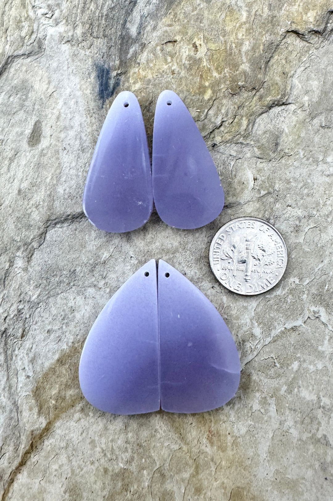 LepidoliteMatching Earring Slab Bead Pair, Select One Pair