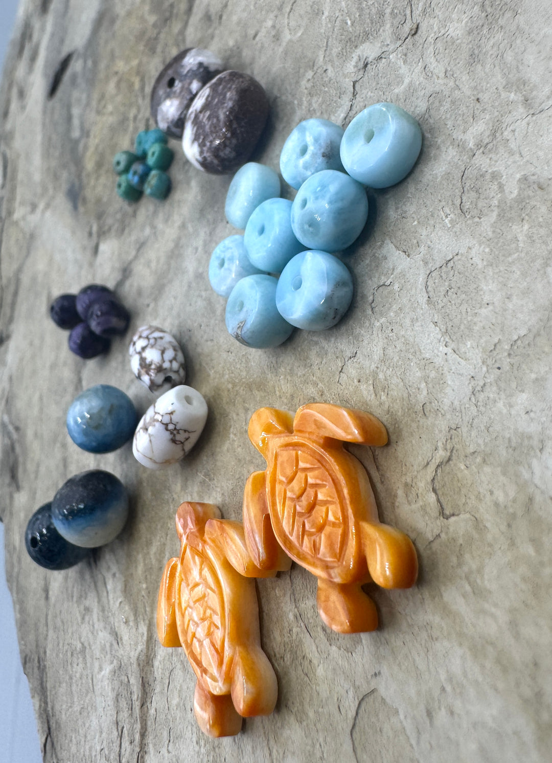 CLOSEOUT LOT of Mixed Preimium Beads, Wild Horse, Blue Ice Glacierite, Larimar, Spiny Oyster and More