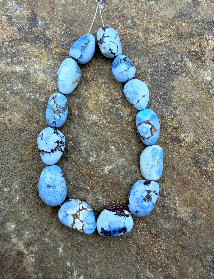 AA+ RARE Golden Hills Turquoise (Kazakhstan) Large Rounded