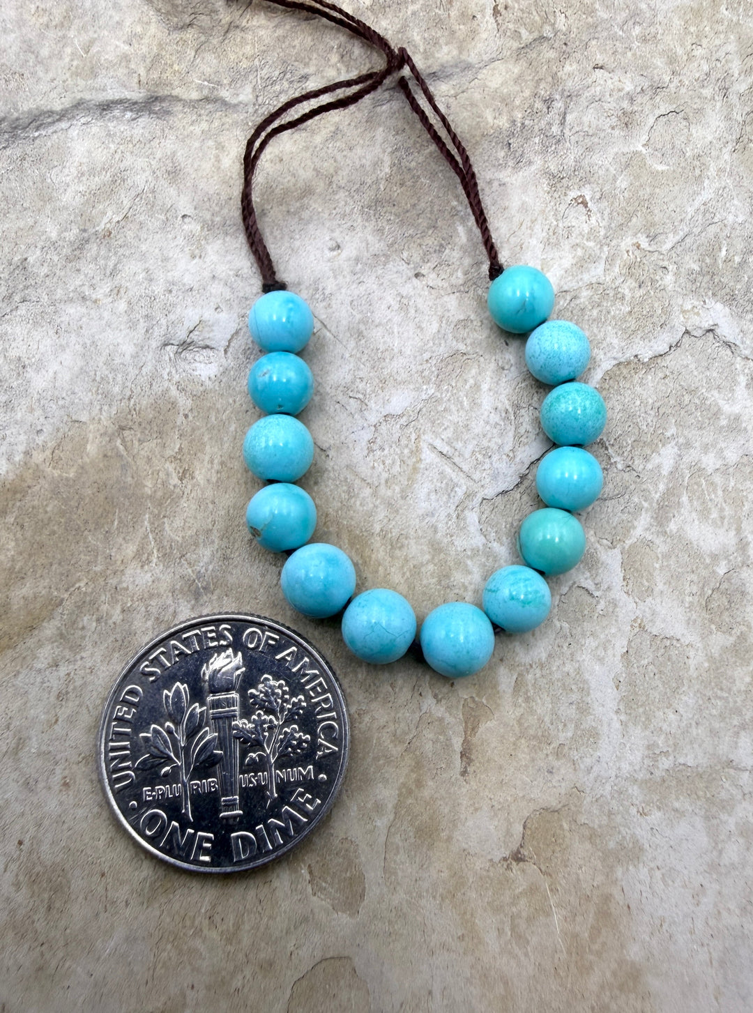 AAA+ Emerald Valley Turquoise (Nevada) 5mm Round Beads 13