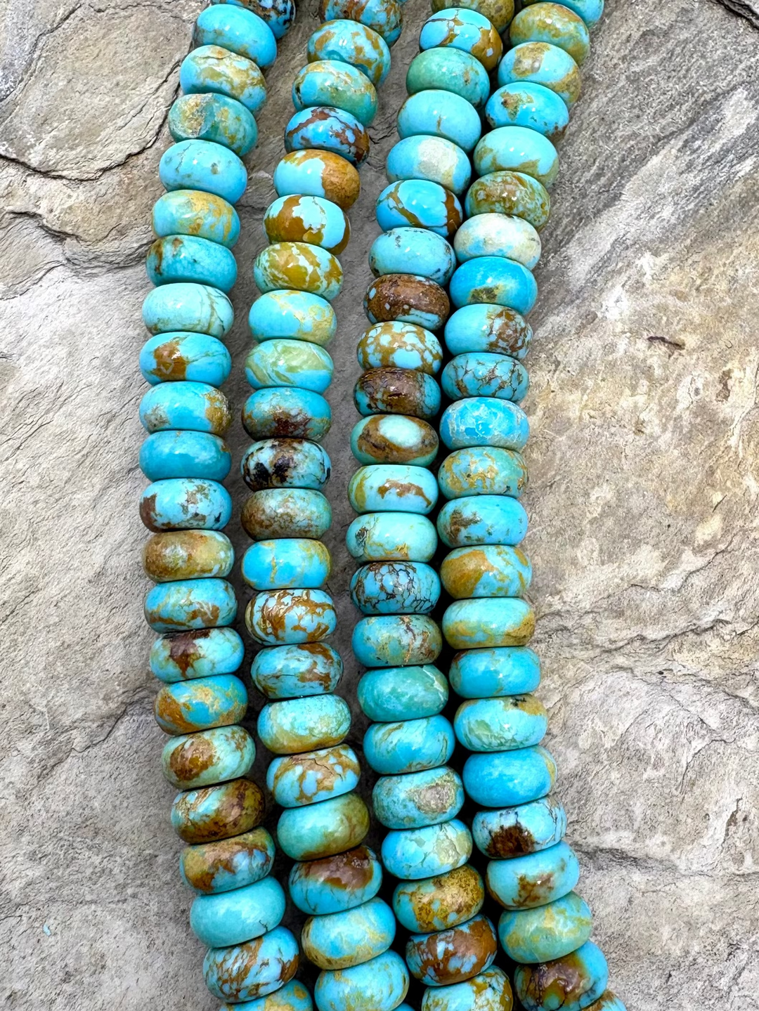 AAA+ Kingman Turquoise (Arizona) 7x4mm Rondelle Beads 8