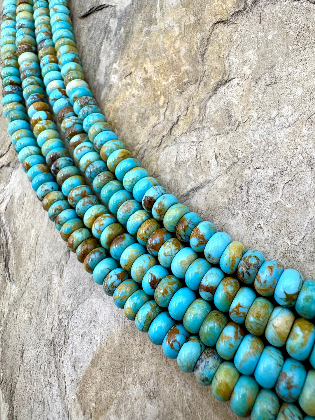 AAA+ Kingman Turquoise (Arizona) 7x4mm Rondelle Beads 8