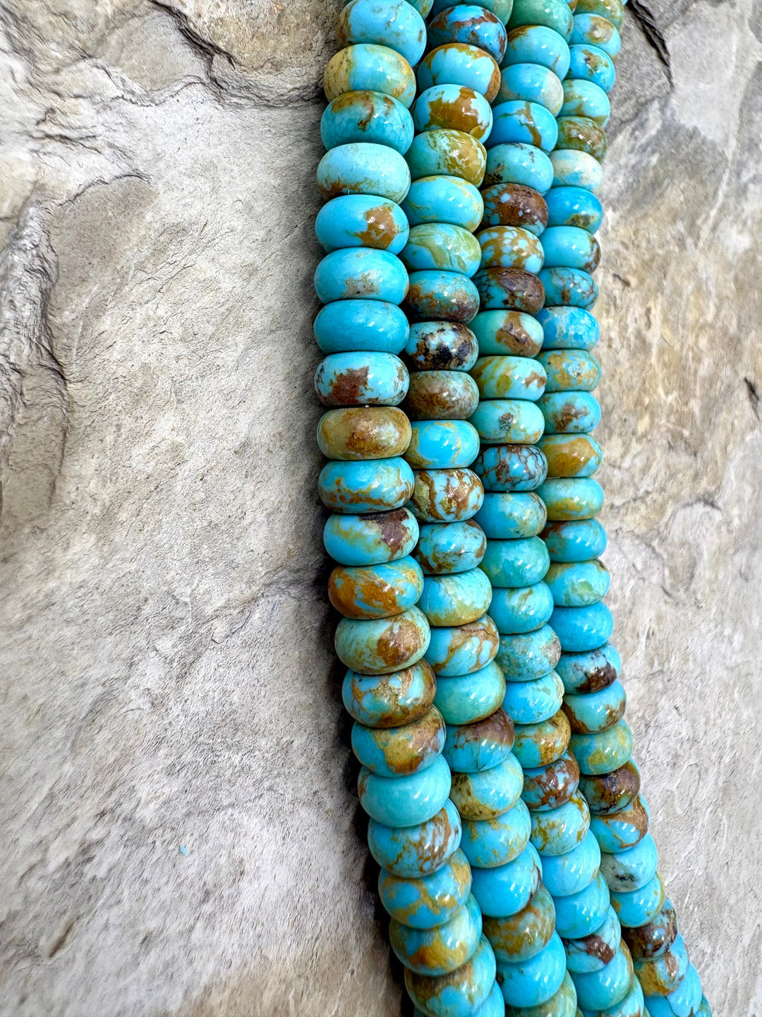 AAA+ Kingman Turquoise (Arizona) 7x4mm Rondelle Beads 8