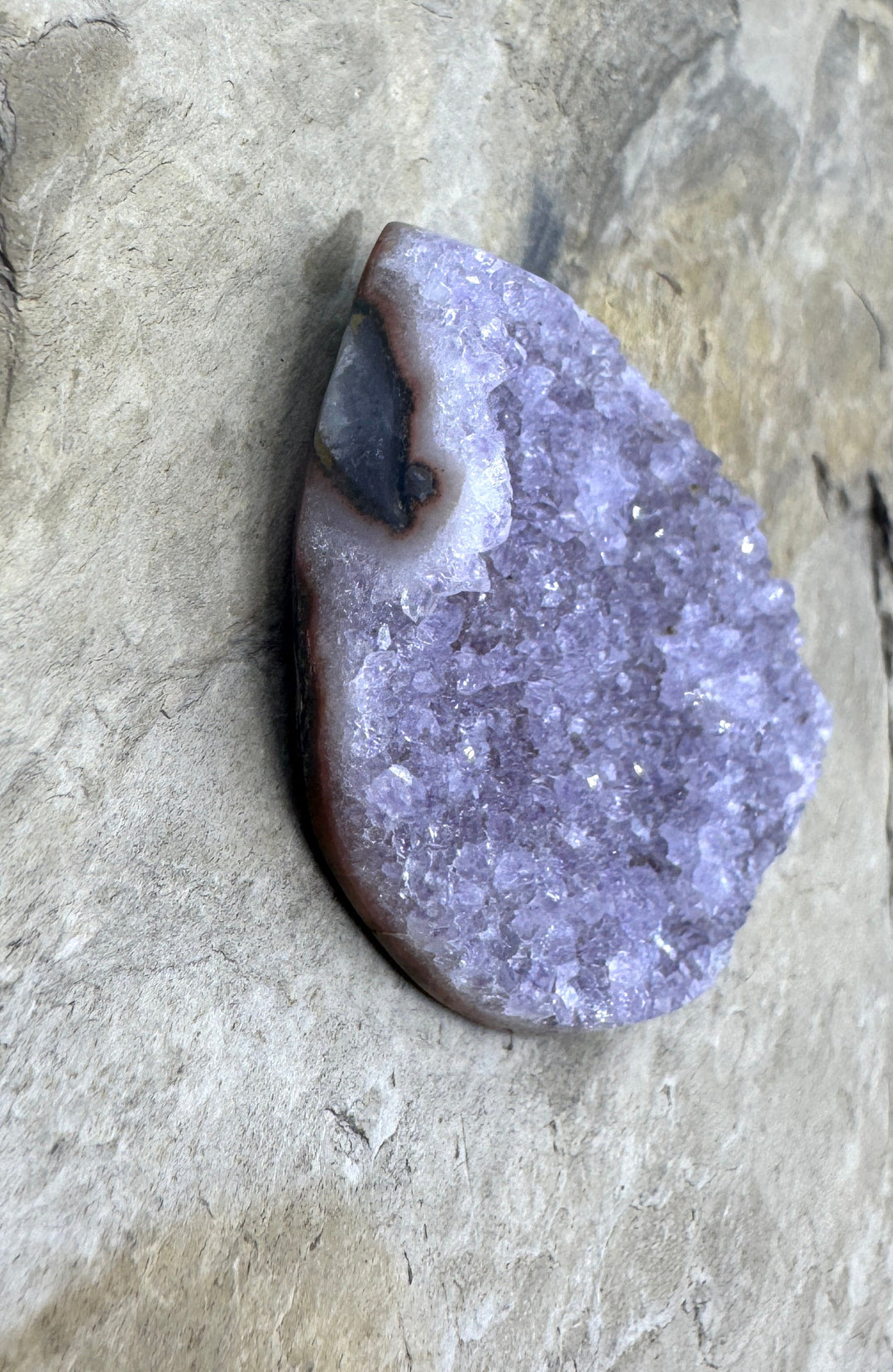 AAA + Natural Amethyst Druzy Extra Large Designer Cabochon
