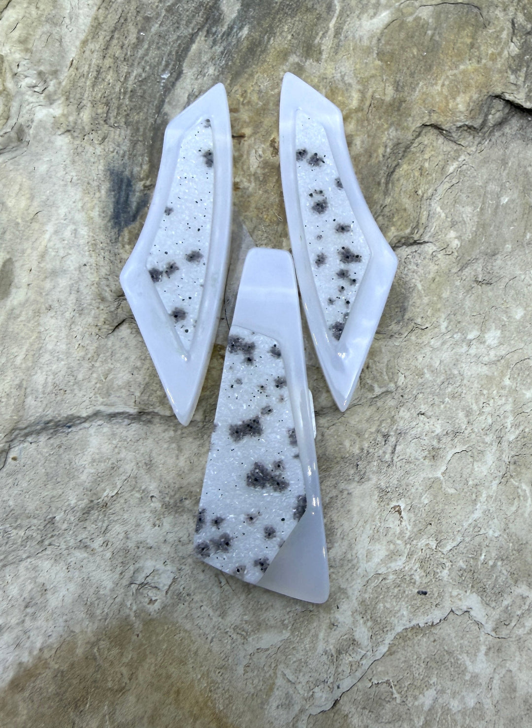 AAA+ Natural Druzy (Brazil) Carved Earring and Pendant Bead