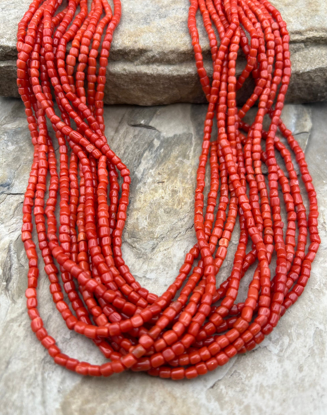 AAA+ Natural Mediterranean Oxblood Red Coral Branch Beads