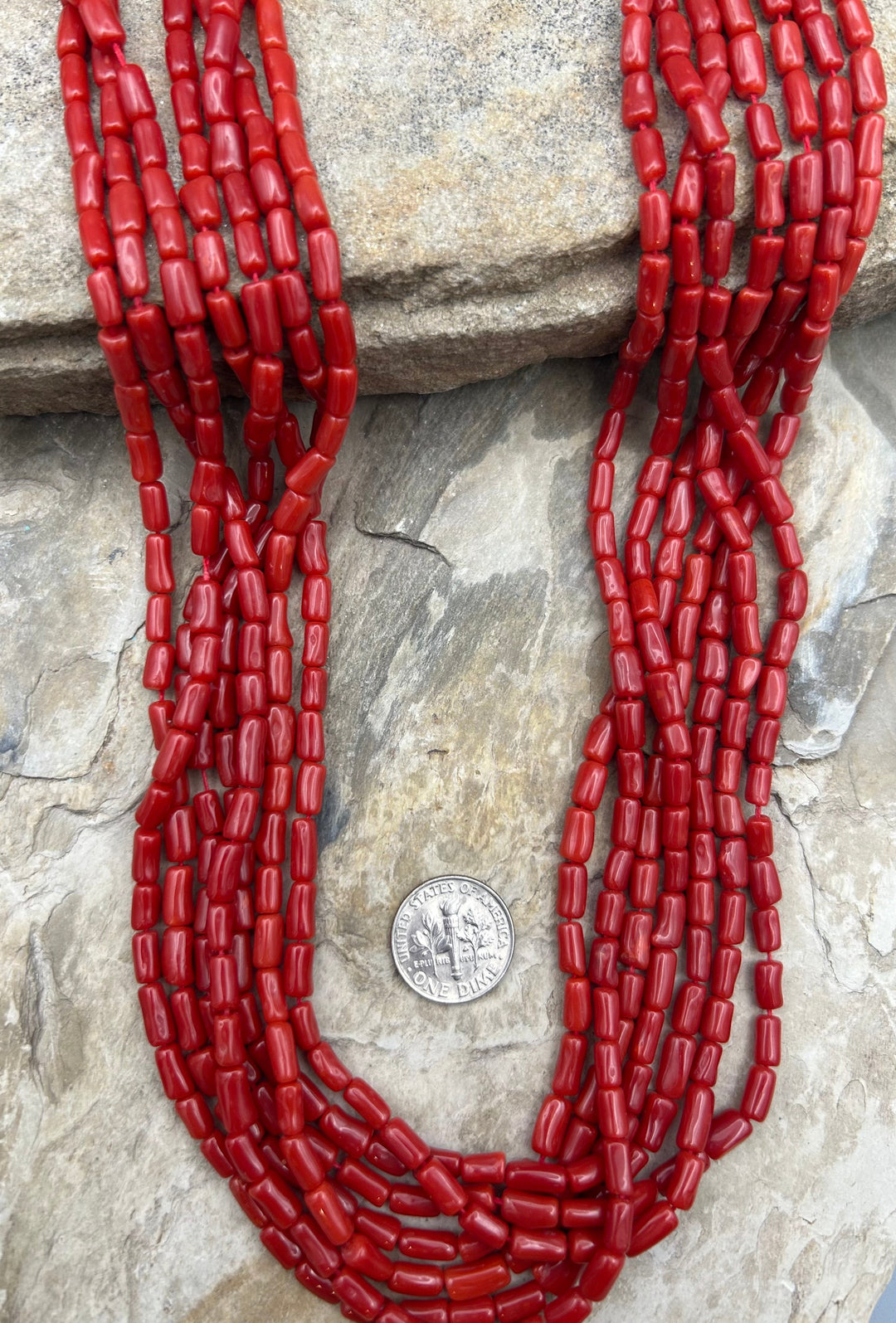AAA+ Natural Mediterranean Oxblood Red Coral Branch Beads