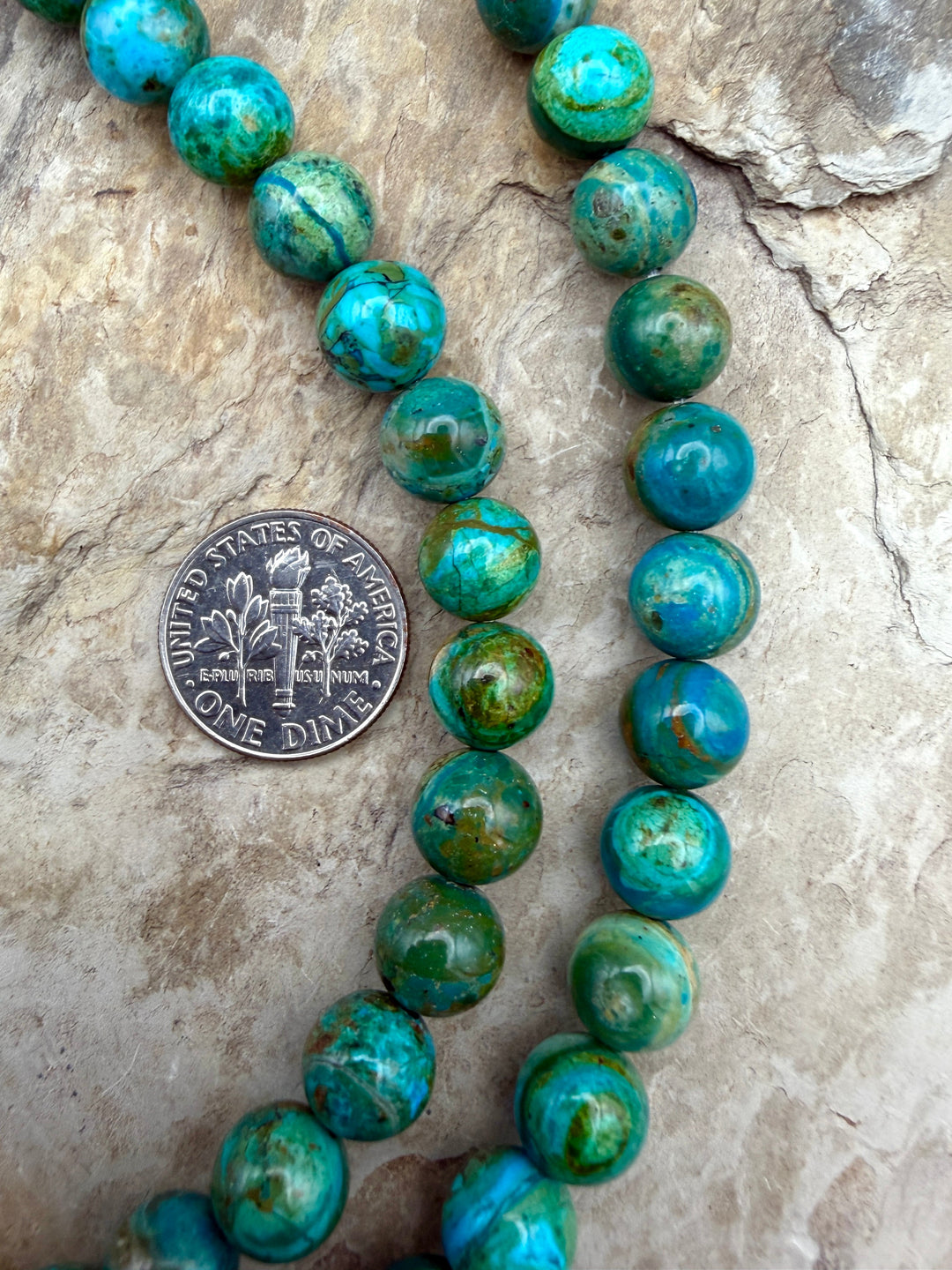 AAA+ Peruvian Blue Opal 8mm Round Beads 8 Inch Strand/22