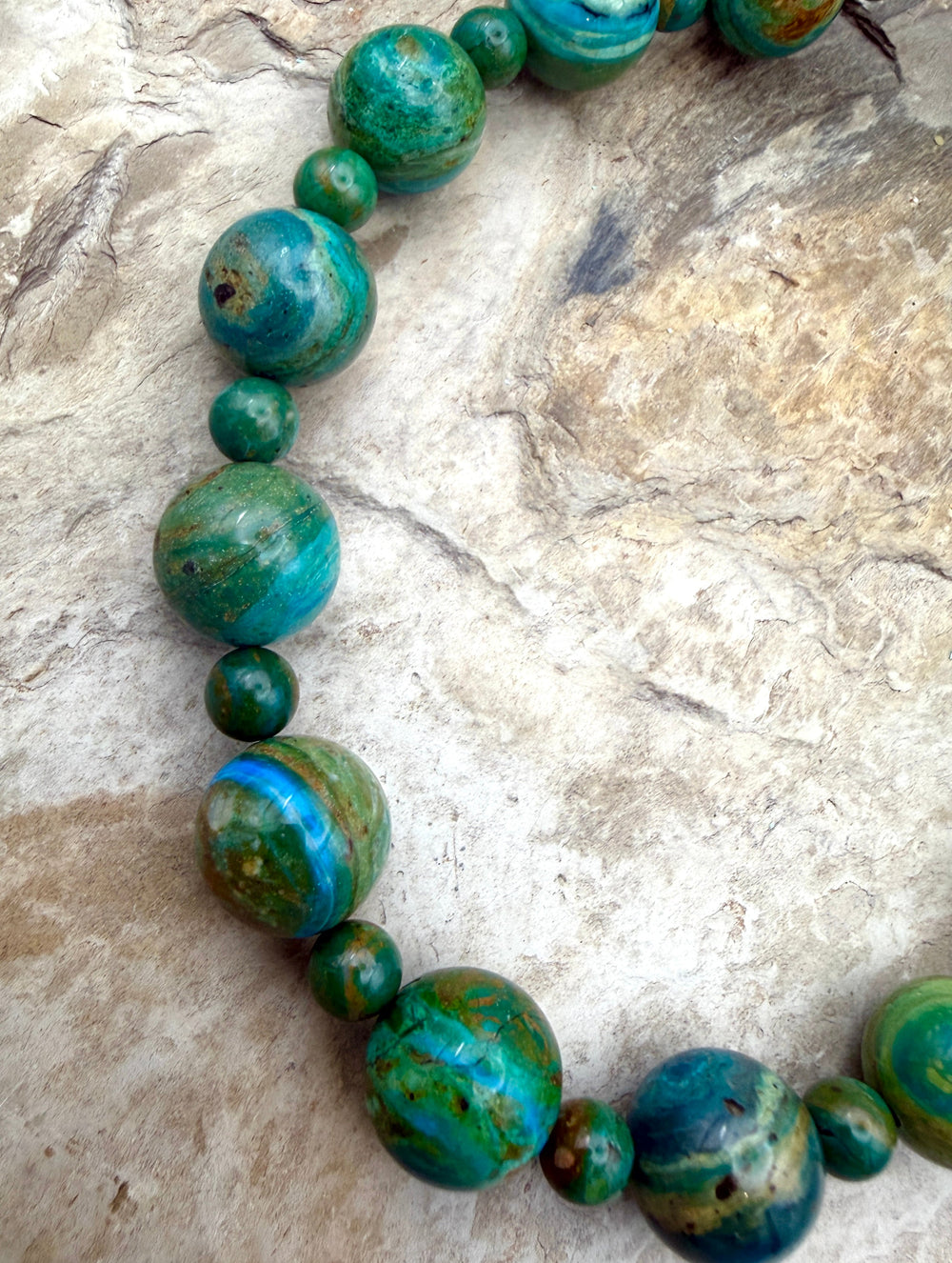 AAA+ Peruvian Blue Opal BIG Designer Strand 7-14mm Round
