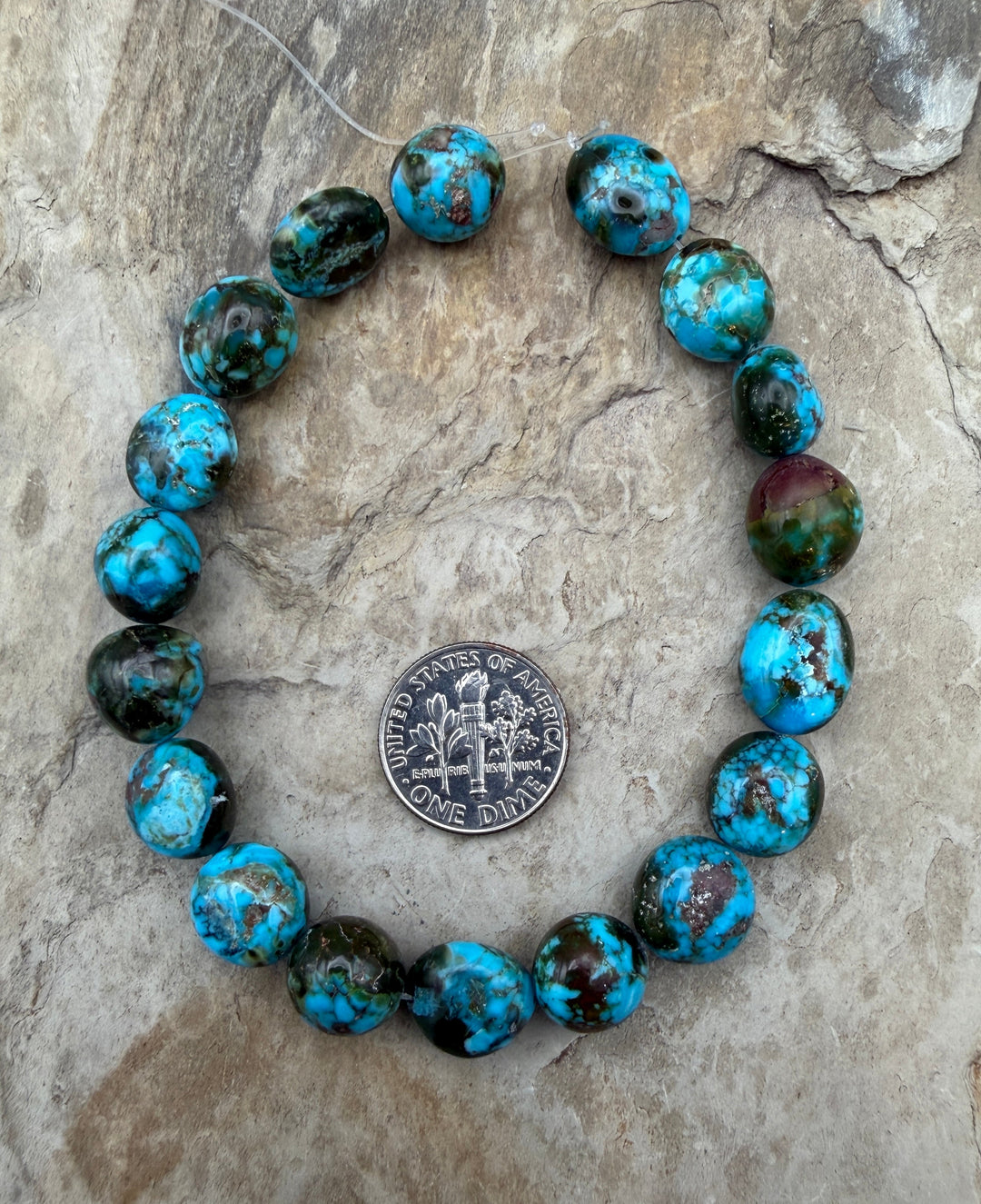 AAA+ Polychrome Spiderweb Kingman Turquoise (Arizona)