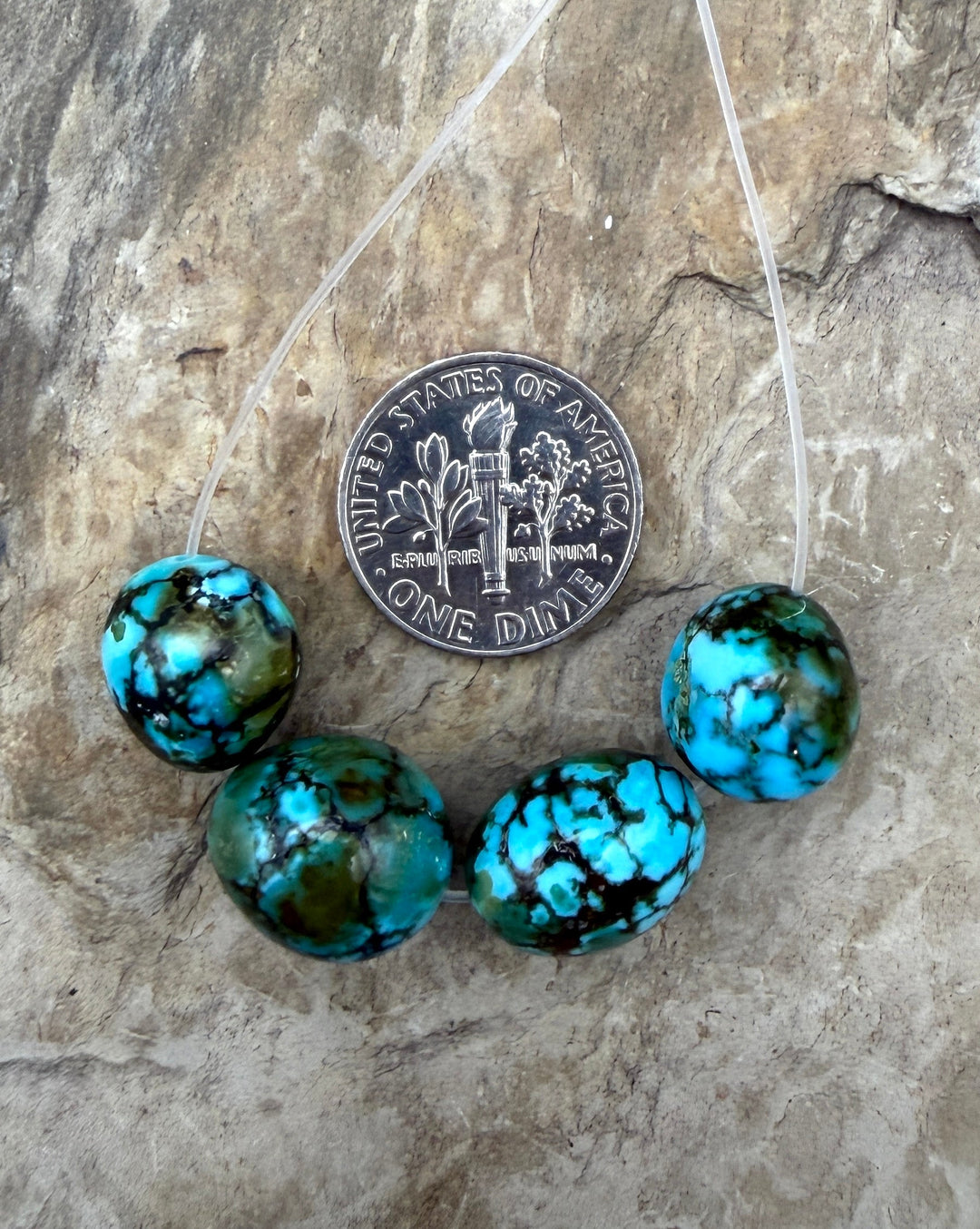 AAA+ Polychrome Spiderweb Kingman Turquoise (Arizona)