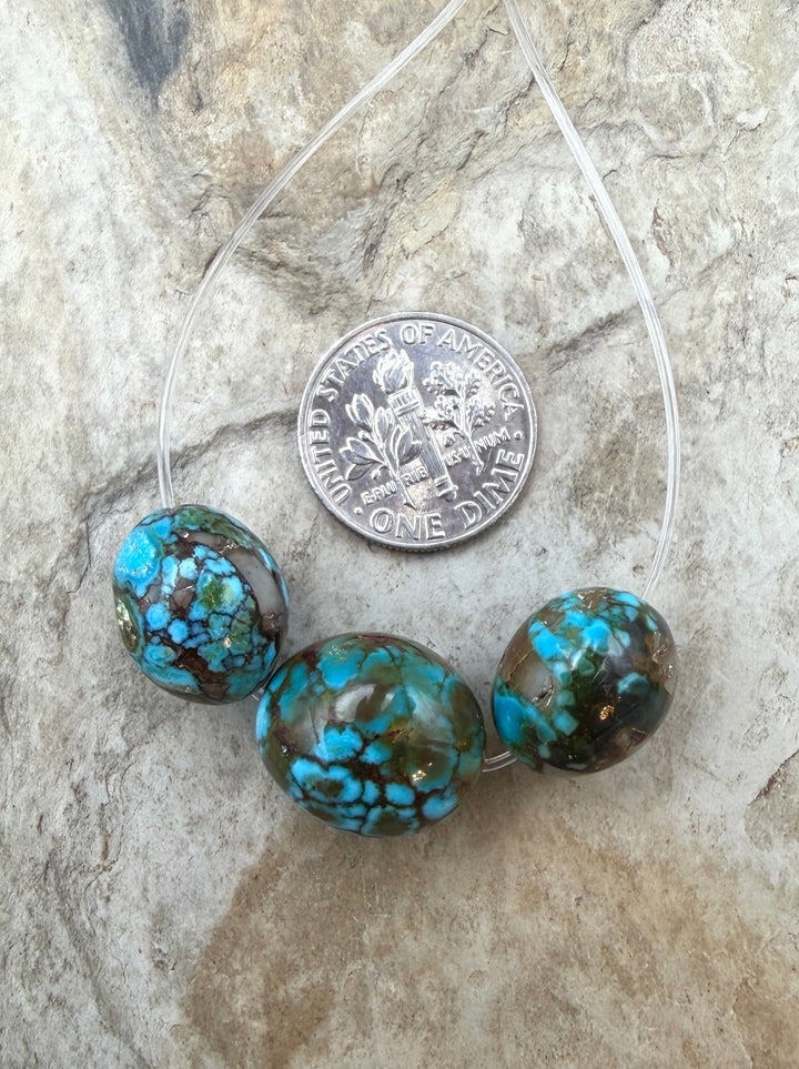 AAA+ Polychrome Spiderweb Kingman Turquoise (Arizona)