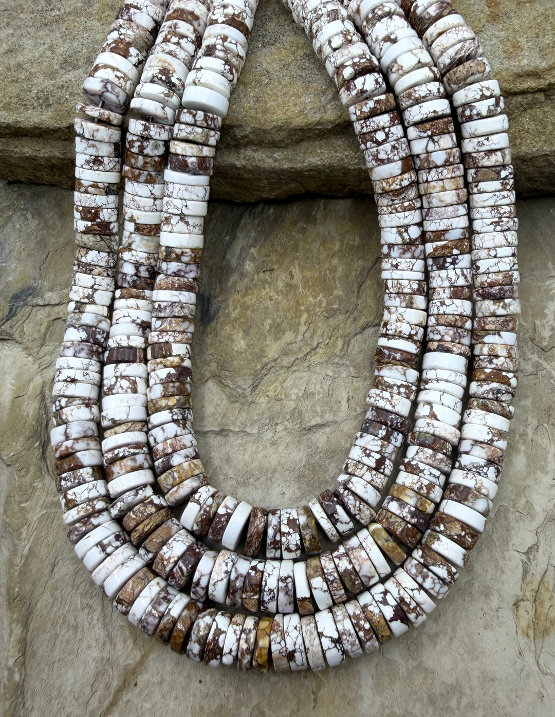 AAA+ RARE Arizona Wild Horse Handcut BIG 10mm Heishi Beads